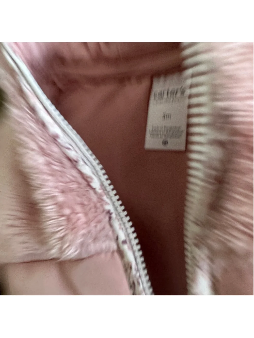 Carter’s Baby Puffer Jacket 3M Pink Bear Ear Hood Faux Fur Coat